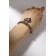 Bracelets "Demetrons" halves of the heart with keys, red color in silver, 17 size