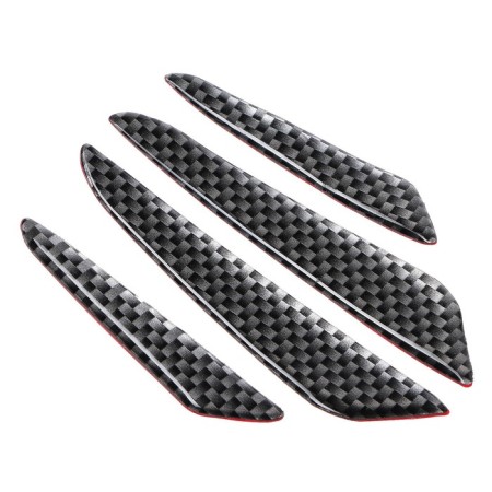 Torso door pad, anti -shock, black carbonate, set 4 pcs