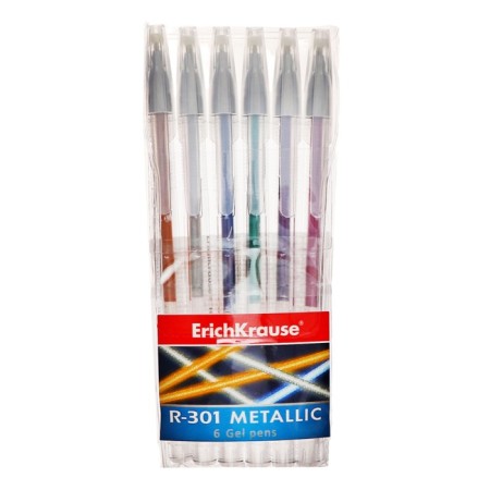 A set of stationery 11 items Erichkrause "Mini Desk Ice Metallic", rotating, blue-5