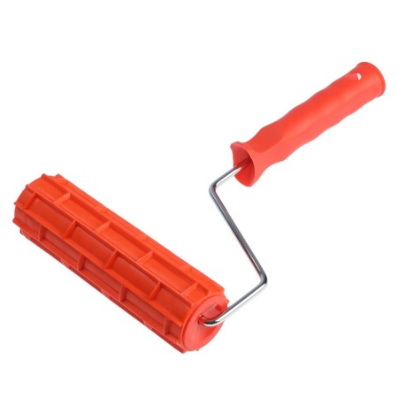 Decorative tundra roller, rubber, "bricks", handle d = 6 mm, 180 mm