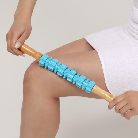 Massage "Skating", universal, 37.5 × 4 cm, wooden, 11 wheels, color mix-10