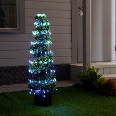 Girlynda "Horse tail" 10 threads of 2 m, silver thread, 200 led, white glow, 2 modes, solar battery-1