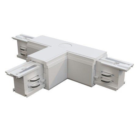 The T-shaped connector for the Technical Tract-31w-R, right-wing, 16.6x9.9x3.2 cm, white color, white