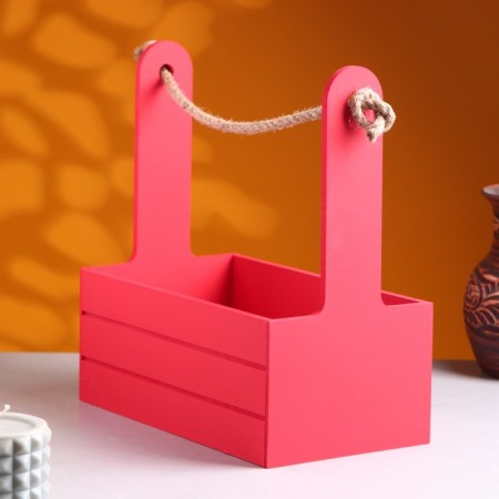 Box - wooden Kashpo 25x15x30 "Beloved Mom" ​​Red-1