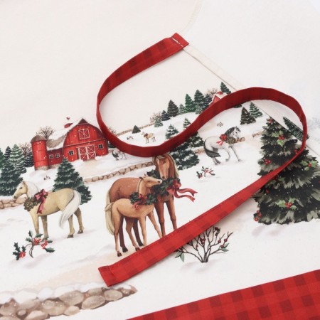 Apron Ethel "Happy Holid" 60x70 cm, 100% cotton, sarzha 190 g/m2-6