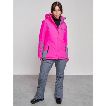 Ski costume female winter, size 48, pink color-5