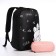 School backpack with a penny "Cute Bunny", 42x28x13 cm, black color