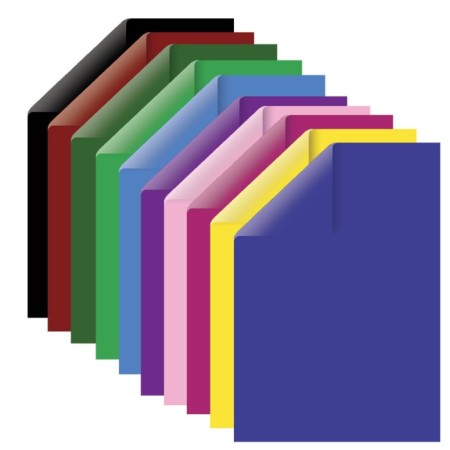 Cardboard two -sided A4, 100 sheets, 10 colors, density 220 g/m2, Brauberg Kids Series, tinted-1