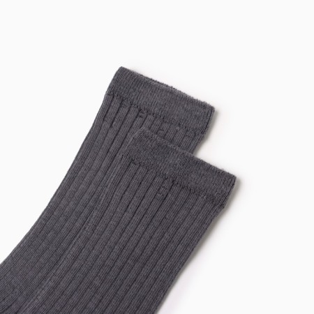 Гольфы детские 2 пары Крошка Я BASIC LINE, 10-12 см, серый/ белый-1