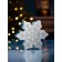 LED figure "Snowflake" 13.2x11.6x4 cm, 1 LED, LR44X3 (in the set), T/white