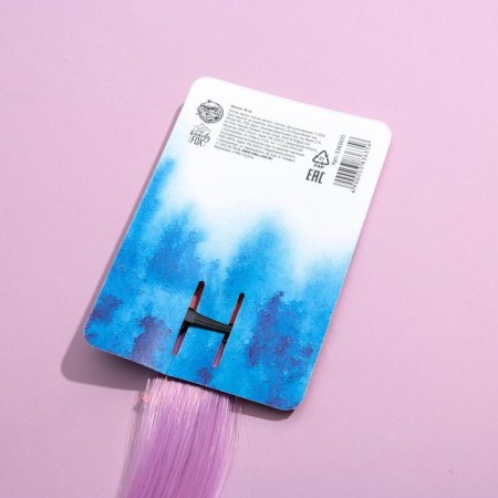 Hair clips, colored strand "You are unique"-1