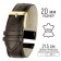 Male watch strap, 20 mm, chopper 90 mm, larynx 125 mm, genuine leather, elongated