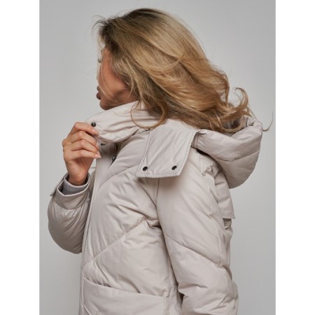 Coat insulated winter feminine, size 42, color light gray-14