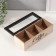 Casket Wood 3 divisions "Morning begins with coffee" 9x23.4x7.2 cm