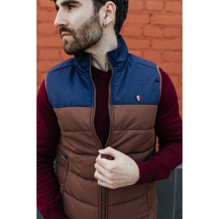 Male ise vest, size 46, brown color-8