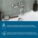 Santek's bath mixer "Nico", short spout, with accessories, chrome