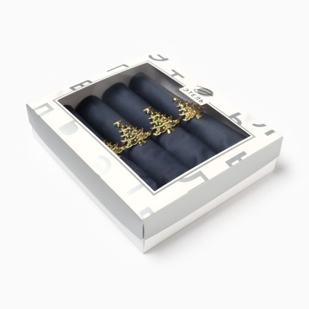 A set of napkins with a decorative. Rings Ethel Fabulous Christmas tree 40x40 cm - 4 pcs, 100% hl.-10