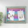 Photo frame plastic, textiles in 2 photos "Rainbow Night" with clothespins 27.7x23 cm