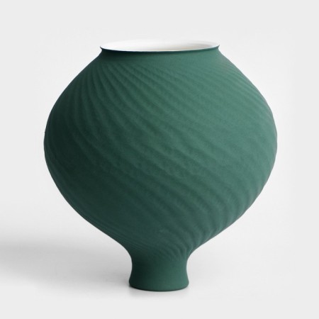 Vase for flowers decorative "Toledo" color jade 20 x 14 x 14 cm