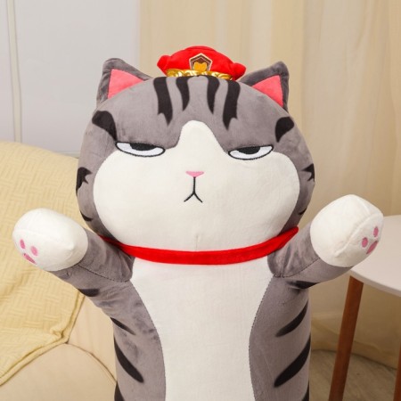 Skill of the soft toy "Cat-Emperor", 115 cm, color gray color-2