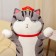Skill of the soft toy "Cat-Emperor", 115 cm, color gray color