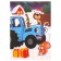 Application by foil "New Year" 23x15 cm, blue tractor