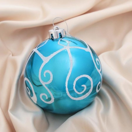 Ball plastic D-12 cm "painted pattern" Goloboy