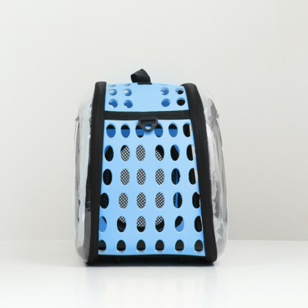 Carriage for animals is transparent, 42*32*28 cm, blue-9