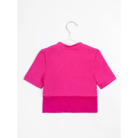 Топ для девочки с сеткой Best, рост 134 см, цвет розовый-7