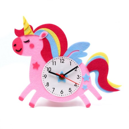 Desktop watches DIY "Unicorn from felt" children, set for creativity, 23 x 21 cm, aa-1