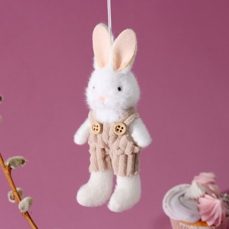 Soft toy "Bunny" on the suspension, 14 cm, color mix-1