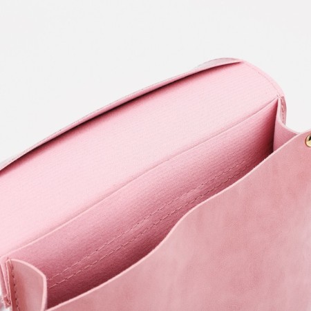 Open-ryukzak-mini made of artificial leather on magnet, pink color-3