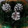 New Year's composition "Christmas" cones silver 20 cm