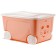 Children's box for toys cool, on wheels, 50 liters, color peach caramel