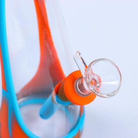 Bong, H-23 cm, "Bavaro", glass, mix-1