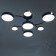 Terra chandelier 7XLED 132W 3000-6000K black and gold 75x75x21 cm Bayerlux