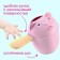 Plastic bucket for bathing and shampooing, children's bath bucket "Bear", 600 ml., With a leachka, pink color
