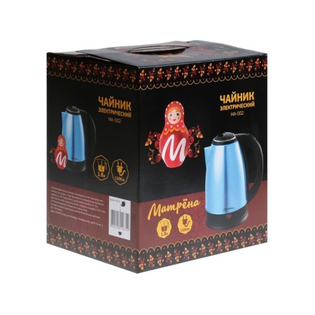 Electric kettle "Matryona" MA-002, metal, 1.8 l, 1500 watts, blue-7