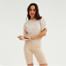 Women's T-shirt Minaku Oversize Fit: Color Beige Melange, Rr. 42