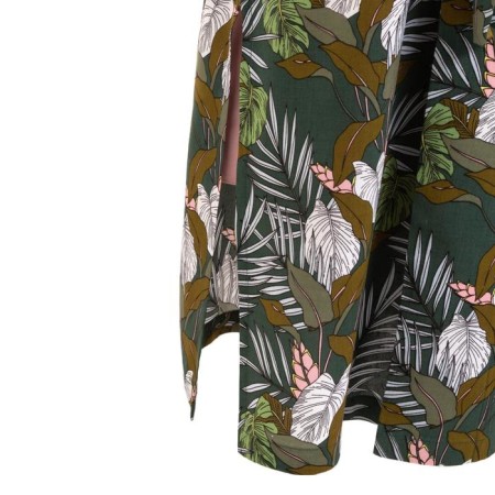 Kit (robe and combination) KAFTAN, 40-42, green/roses-12