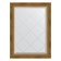 Mirror with engraving in the baguette frame, aged bronze with weaving 70 mm, 63x86 cm