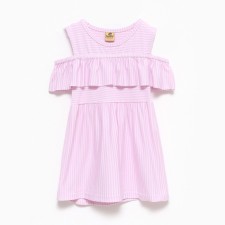 Dress for girls, color is light pink, height 104cm