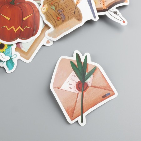 Plastic stickers "School weekdays" set 60 pcs 10x12 cm-1