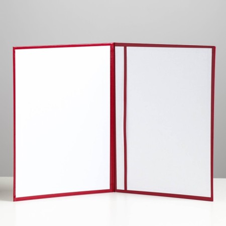 Address folder "Bumvinyl, burgundy, a4-1