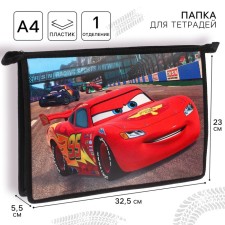 A4 notebook folder, on lightning, plastic, cars
