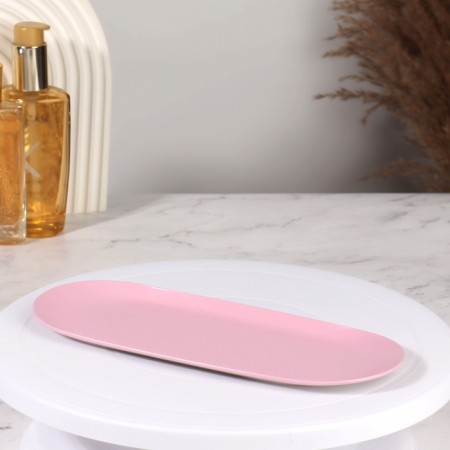 Cosmetic stainless stainless stainal stain, 22.9 × 9.7 × 0.7 cm, pink color 22.9 × 9.7 ×