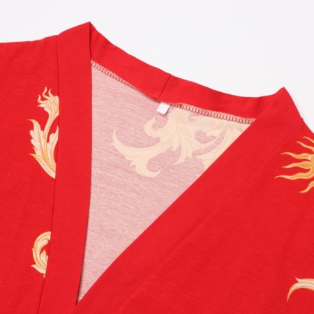 Female set (robe/shirt), red color, size 50-11
