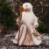 Santa Claus "with cones and staff" moves, 40 cm, white-beige