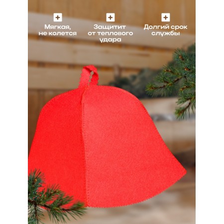 Bath hat "Classic" red, ecofeter-1