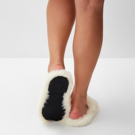 Women's slippers with an open nose size 36, milk color-14